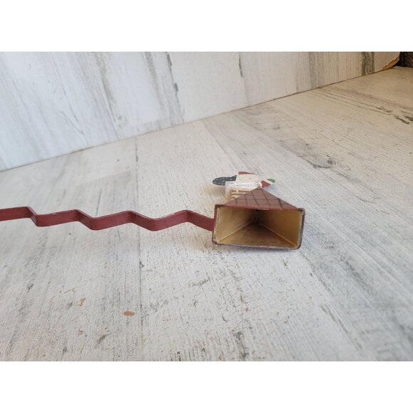 Vintage Santa Claus rooftop long hanging ornament Xmas unique - Picture 8 of 9